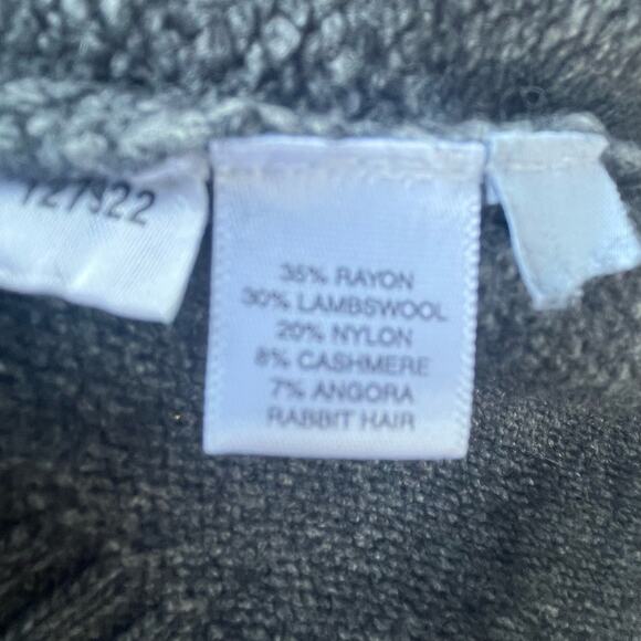 Lambswool Cotton Blend Hoodie Sweater Poncho Shrug M/L - Picture 5 of 5